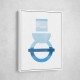 Abstract Shapes in Blue 3 Wall Art Abstract Shapes in Blue 3 Wall Art