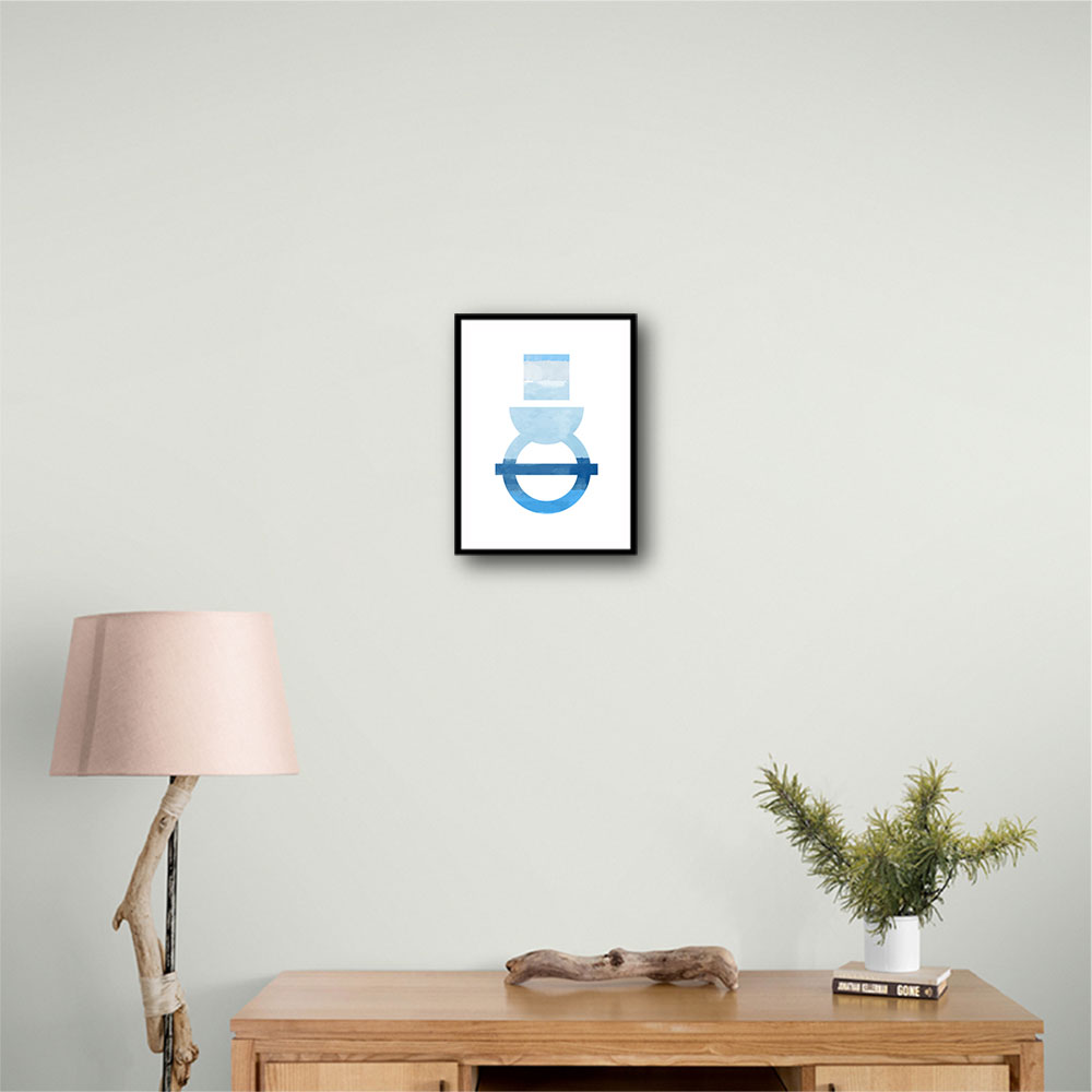 Abstract Shapes in Blue 3 Wall Art Abstract Shapes in Blue 3 Wall Art