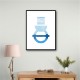 Abstract Shapes in Blue 3 Wall Art Abstract Shapes in Blue 3 Wall Art