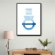 Abstract Shapes in Blue 3 Wall Art Abstract Shapes in Blue 3 Wall Art