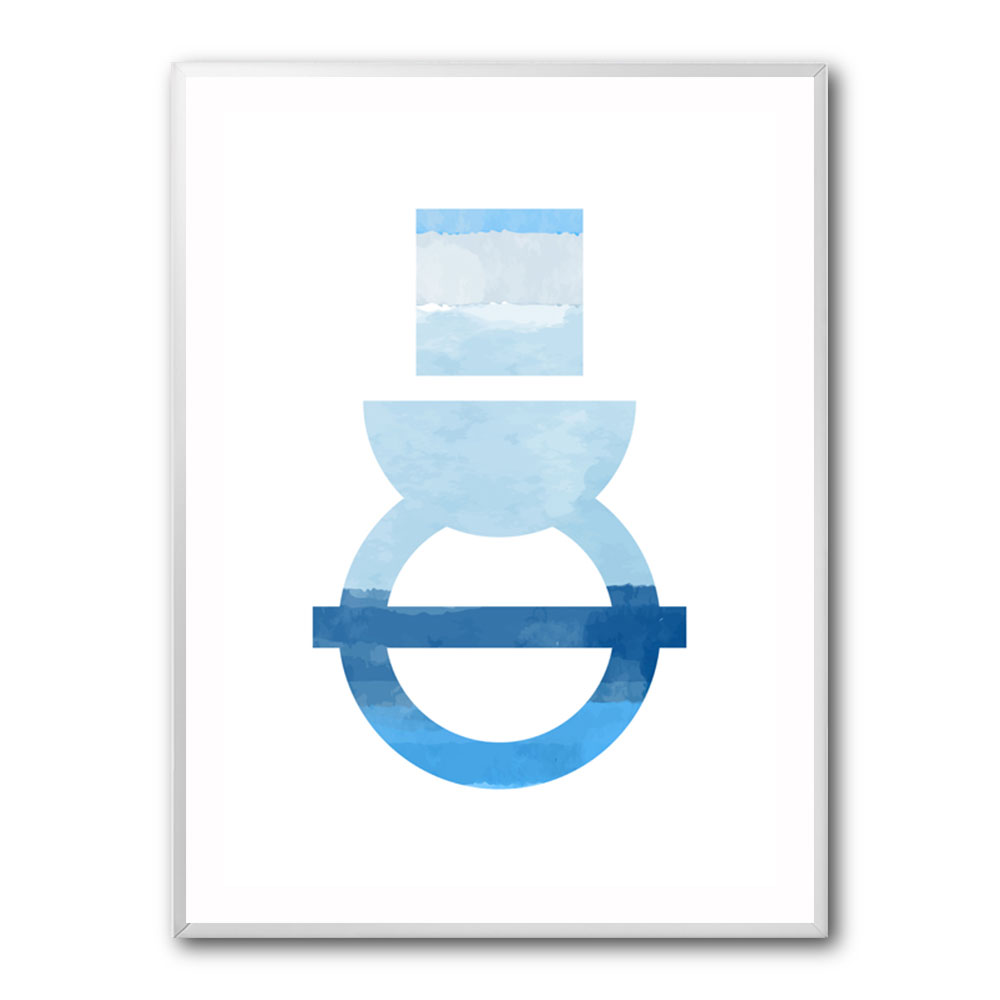 Abstract Shapes in Blue 3 Wall Art Abstract Shapes in Blue 3 Wall Art