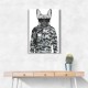 French Bulldog Wearing Sunglasses and Cammo Hoodie French Bulldog Wearing Sunglasses and Cammo Hoodie