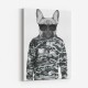 French Bulldog Wearing Sunglasses and Cammo Hoodie