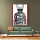 French Bulldog Wearing Sunglasses and Cammo Hoodie French Bulldog Wearing Sunglasses and Cammo Hoodie