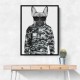 French Bulldog Wearing Sunglasses and Cammo Hoodie