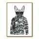 French Bulldog Wearing Sunglasses and Cammo Hoodie French Bulldog Wearing Sunglasses and Cammo Hoodie