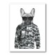 French Bulldog Wearing Sunglasses and Cammo Hoodie