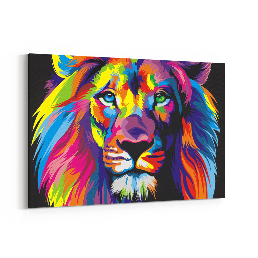 Lion Multicolour Wall Art