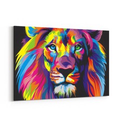 Lion Multicolour Wall Art