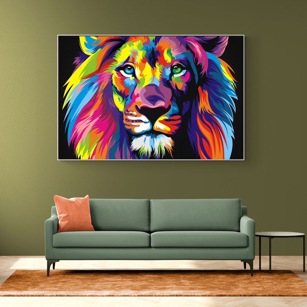 Lion Multicolour Wall Art