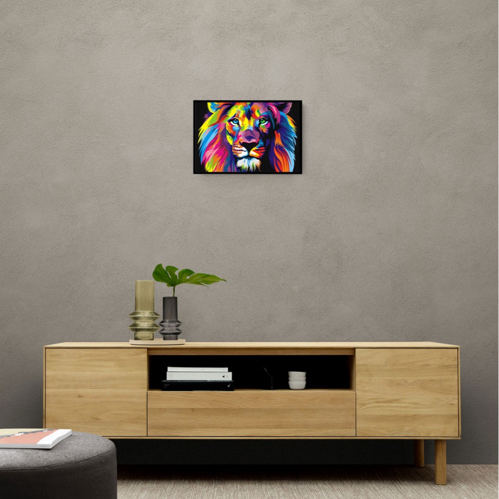 Lion Multicolour Wall Art