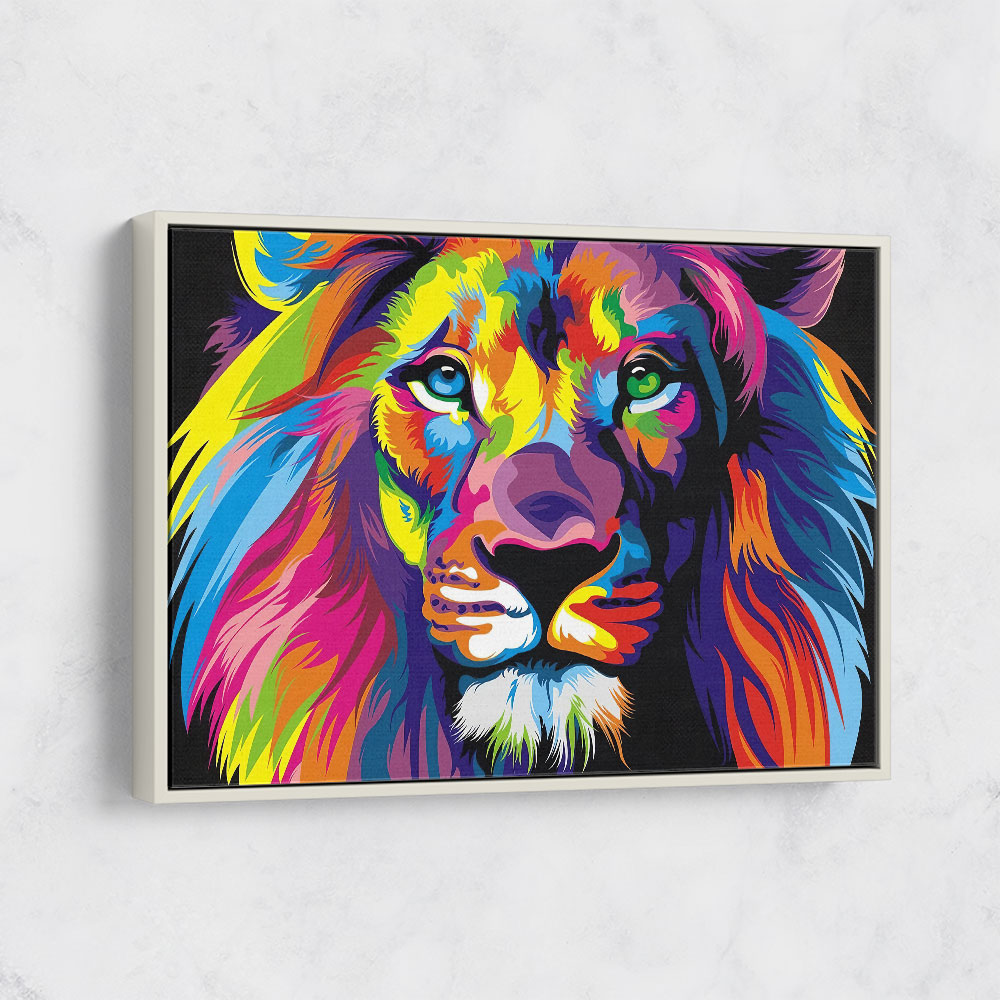 Lion Multicolour Wall Art