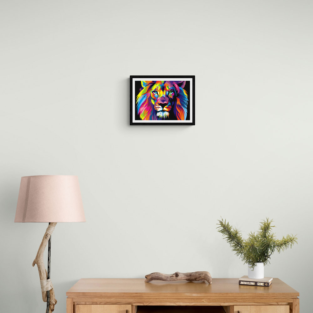 Lion Multicolour Wall Art