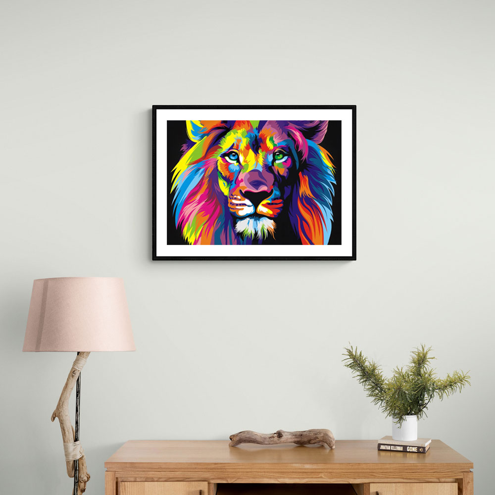 Lion Multicolour Wall Art