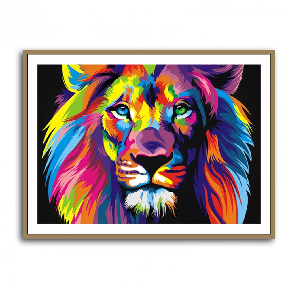 Lion Multicolour Wall Art