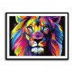 Lion Multicolour Wall Art