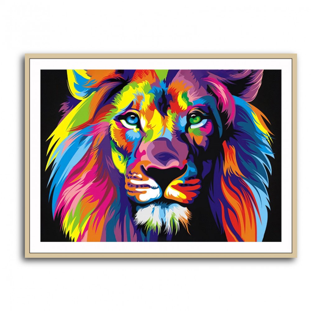 Lion Multicolour Wall Art