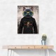 Cat in a Hoodie with Gold Glasses