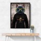 Cat in a Hoodie with Gold Glasses