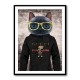 Cat in a Hoodie with Gold Glasses