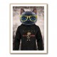 Cat in a Hoodie with Gold Glasses