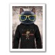 Cat in a Hoodie with Gold Glasses