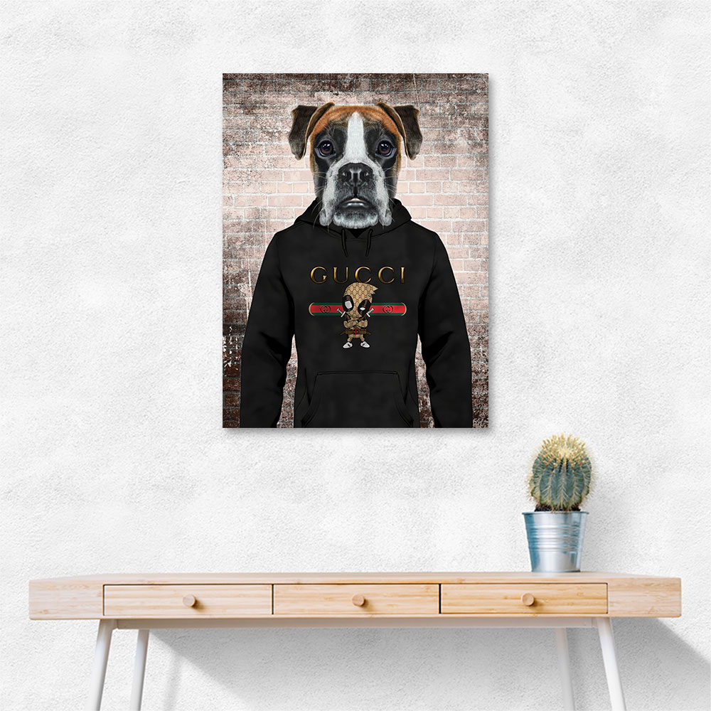 Boxer Dog in a Hoodie Boxer Dog in a Hoodie
