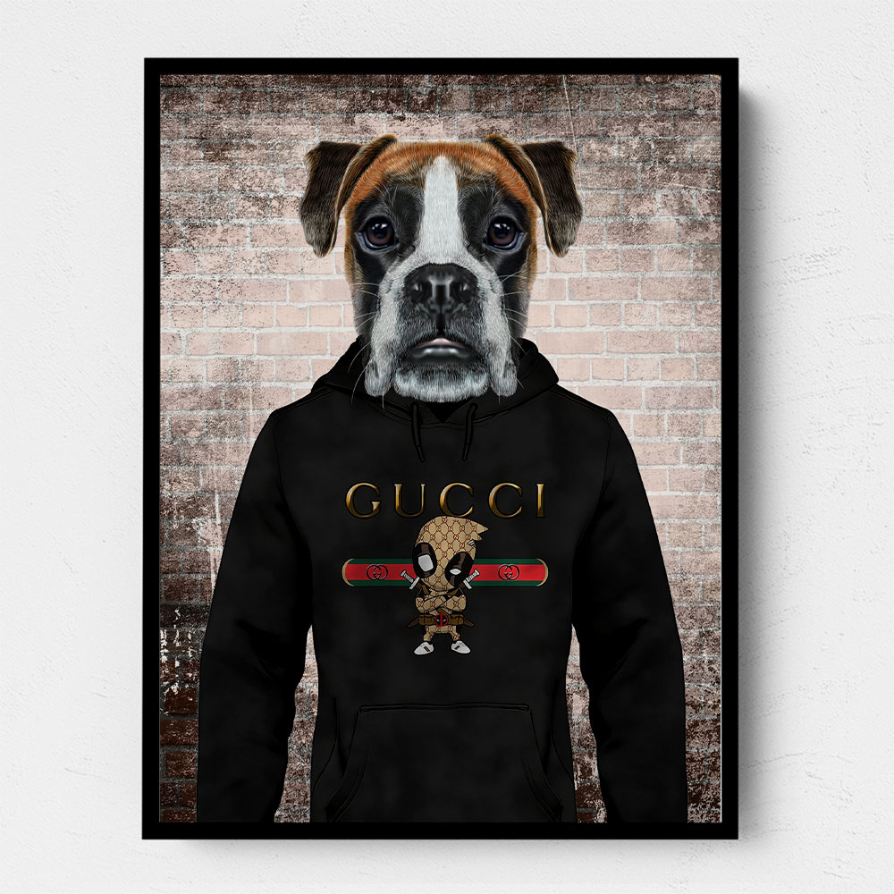 Boxer Dog in a Hoodie Boxer Dog in a Hoodie