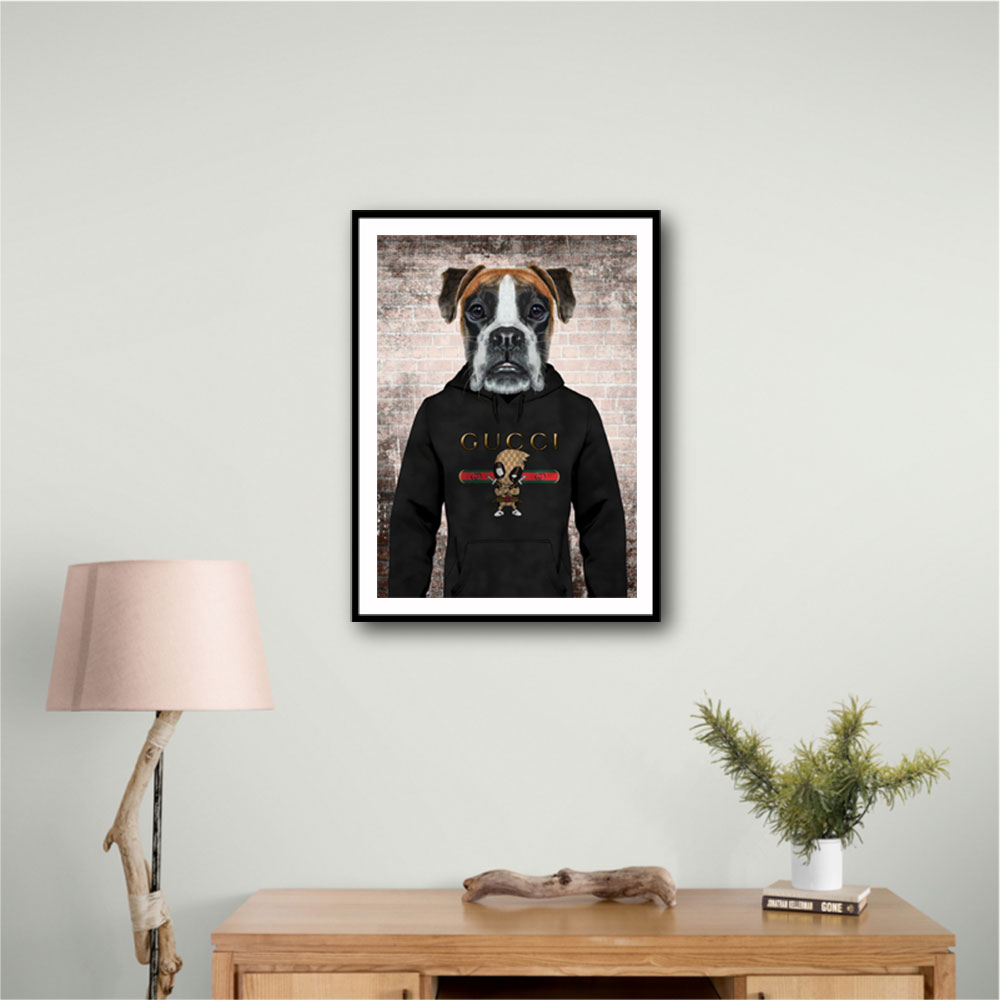 Boxer Dog in a Hoodie Boxer Dog in a Hoodie