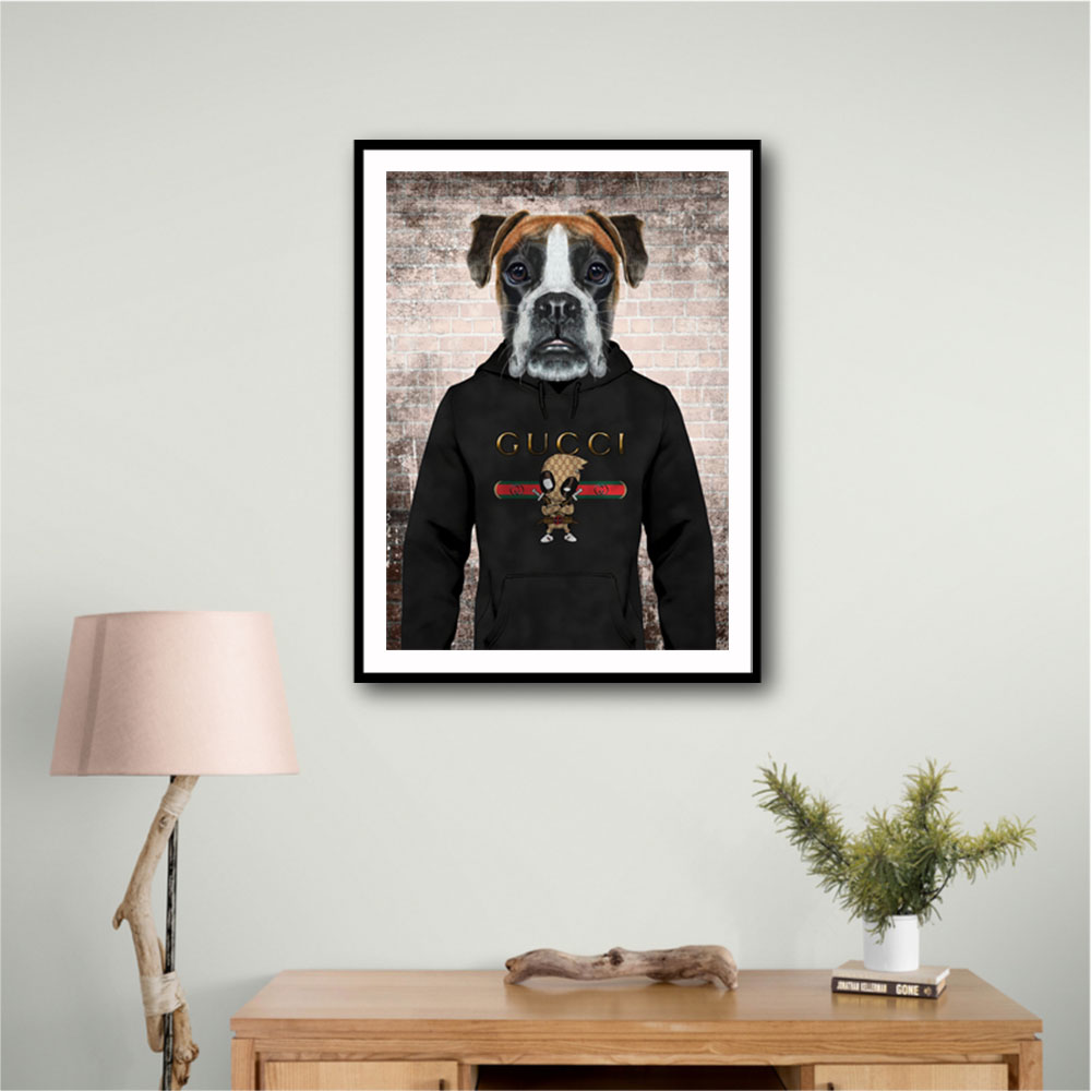 Boxer Dog in a Hoodie Boxer Dog in a Hoodie