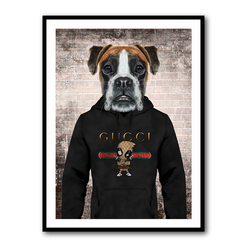Boxer Dog in a Hoodie Boxer Dog in a Hoodie