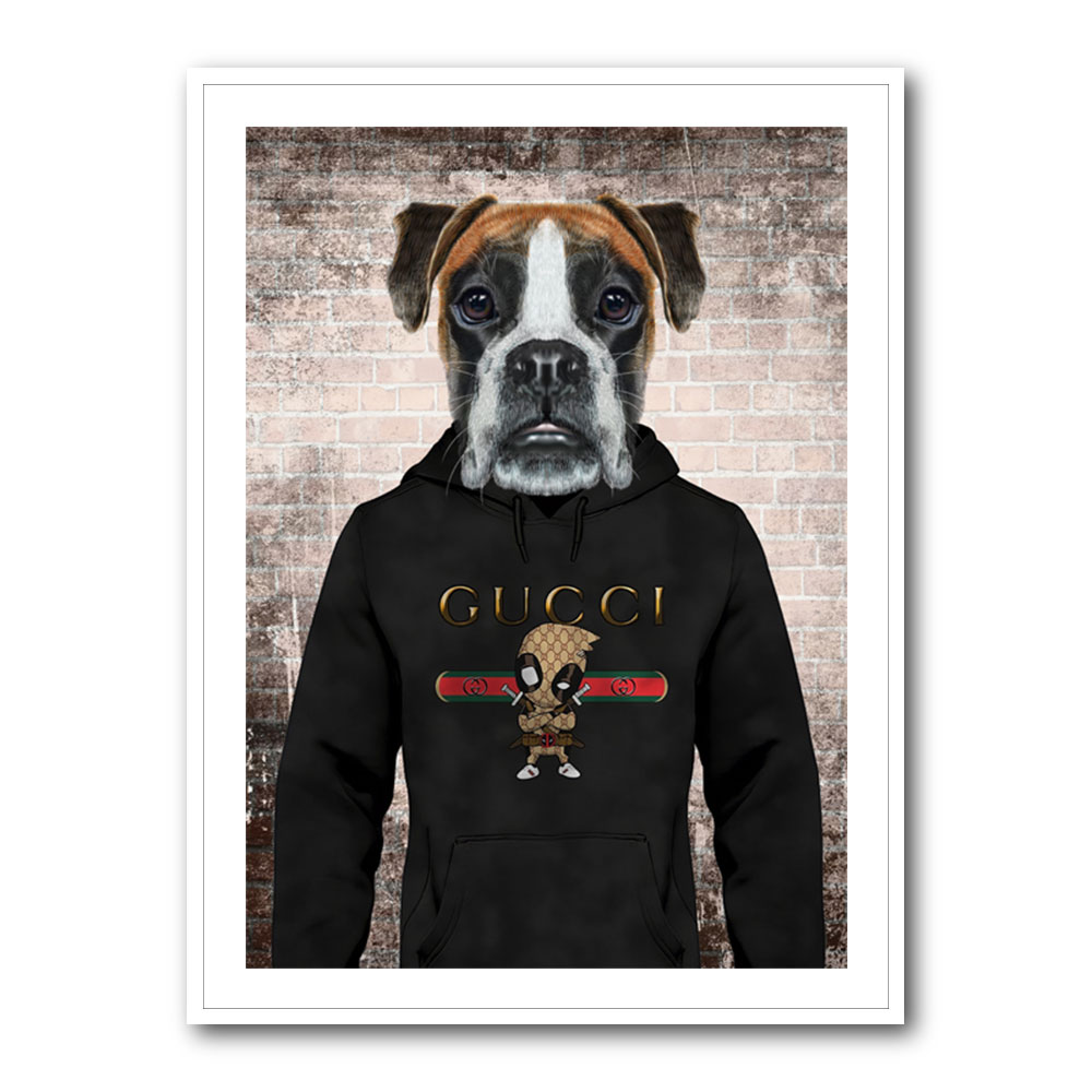 Boxer Dog in a Hoodie Boxer Dog in a Hoodie