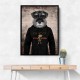 Schnauzer Dog in a Hoodie