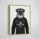 Schnauzer Dog in a Hoodie Black & White