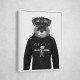 Schnauzer Dog in a Hoodie Black & White