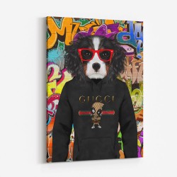 Cavalier King Charles Spaniel Hoodie Graffiti