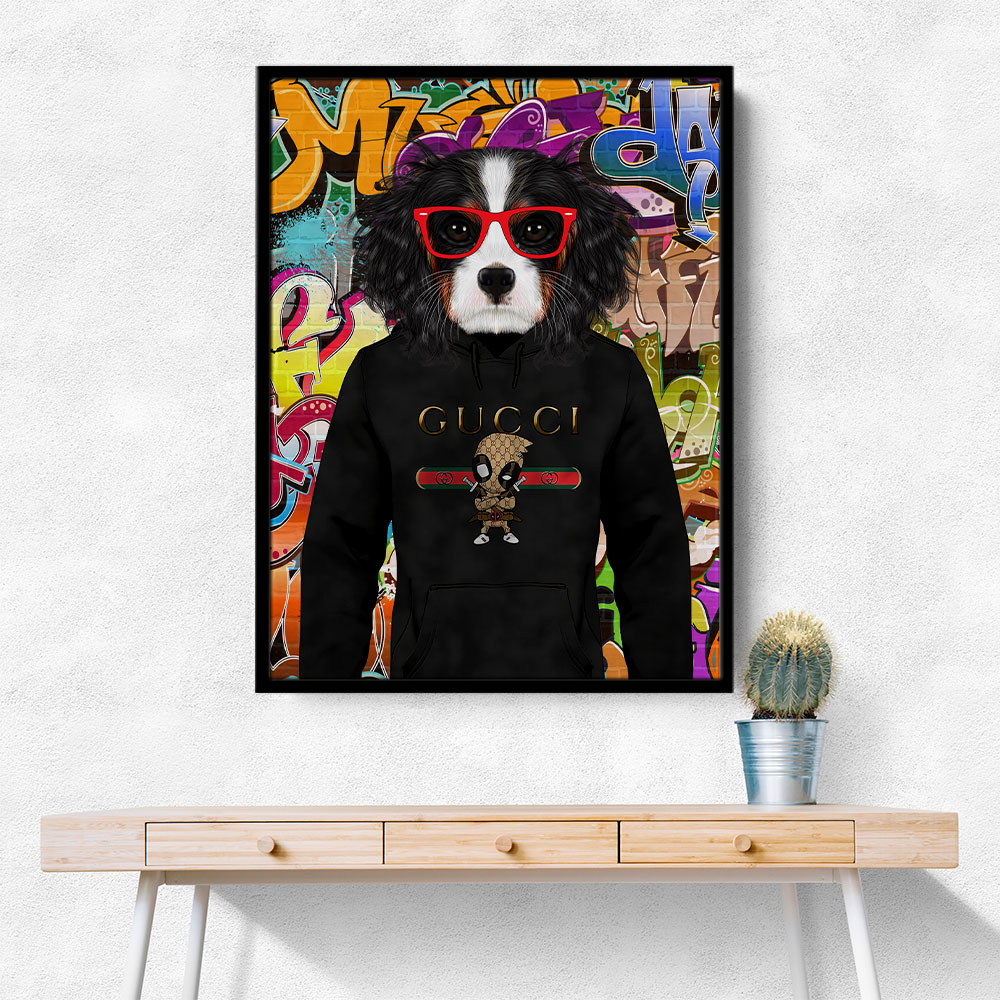 Cavalier King Charles Spaniel Hoodie Graffiti