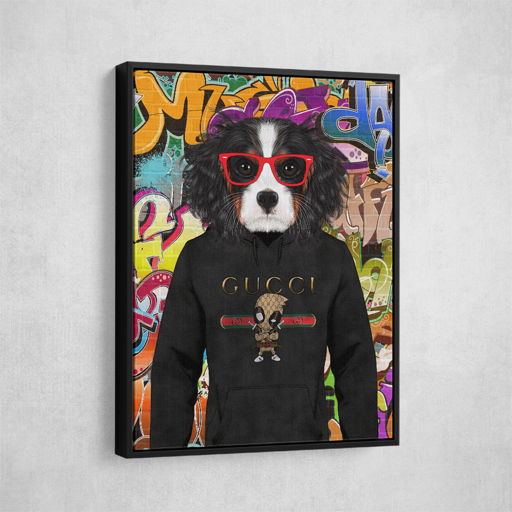 Cavalier King Charles Spaniel Hoodie Graffiti