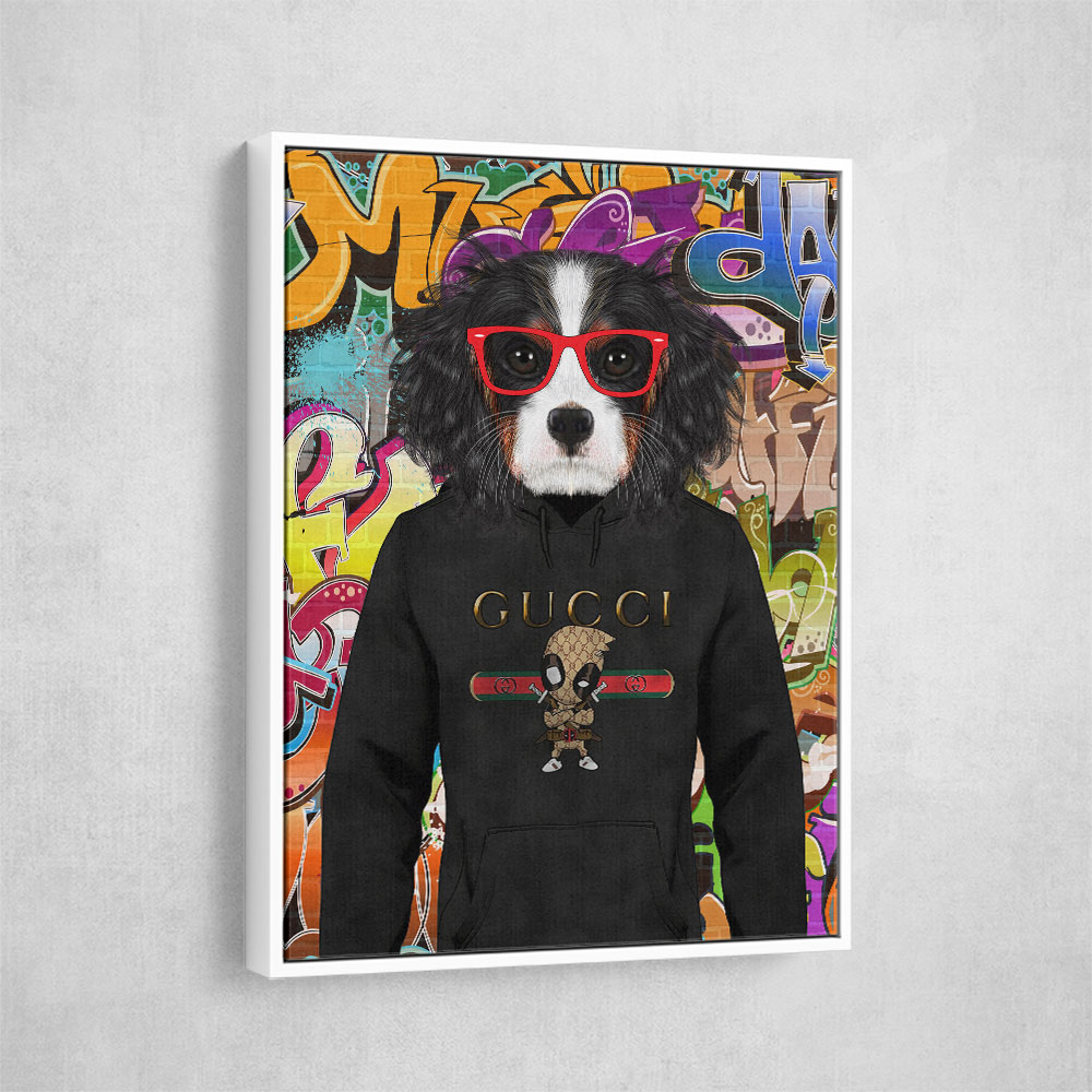 Cavalier King Charles Spaniel Hoodie Graffiti