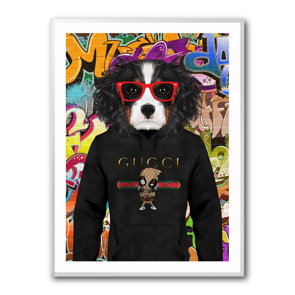 Cavalier King Charles Spaniel Hoodie Graffiti