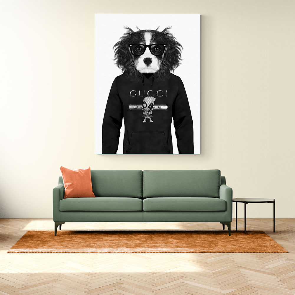 Cavalier King Charles Spaniel Hoodie Black & White