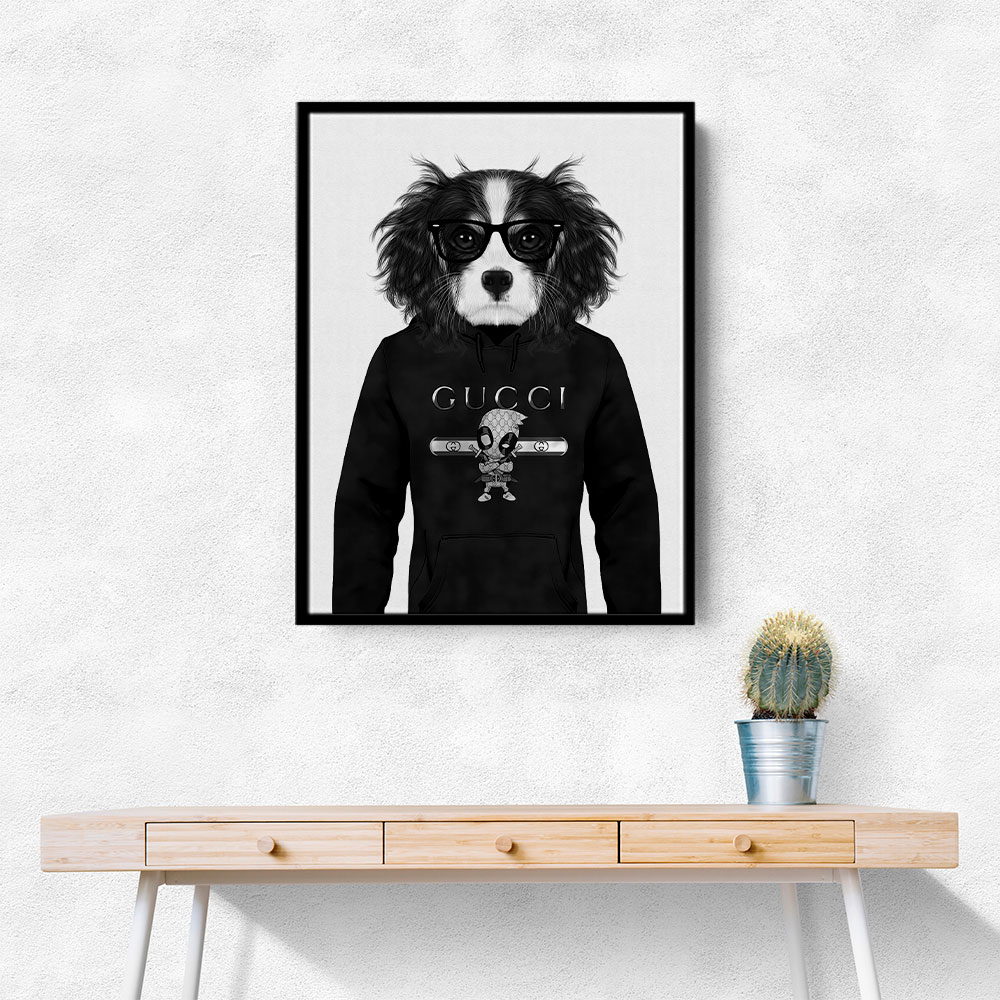 Cavalier King Charles Spaniel Hoodie Black & White