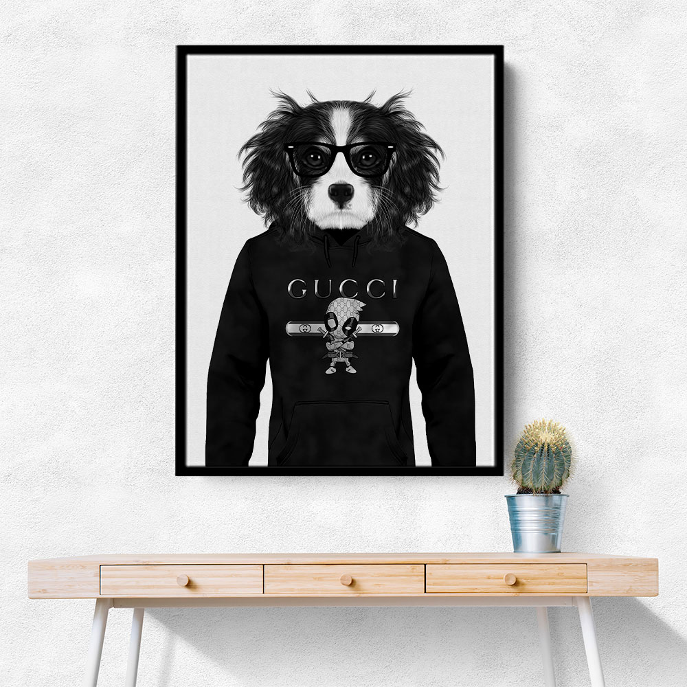 Cavalier King Charles Spaniel Hoodie Black & White