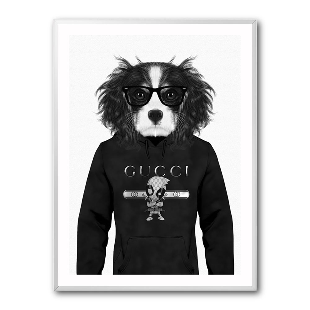 Cavalier King Charles Spaniel Hoodie Black & White