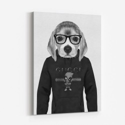 Beagle Hoodie Black and White