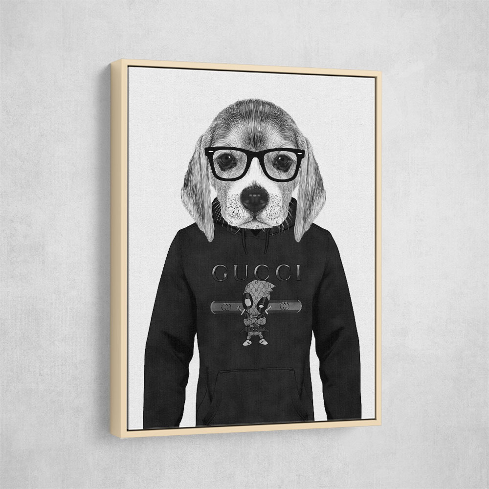 Beagle Hoodie Black and White