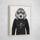 Beagle Hoodie Black and White