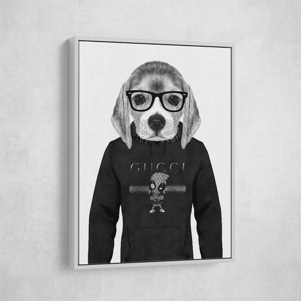 Beagle Hoodie Black and White