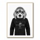 Beagle Hoodie Black and White