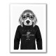 Beagle Hoodie Black and White